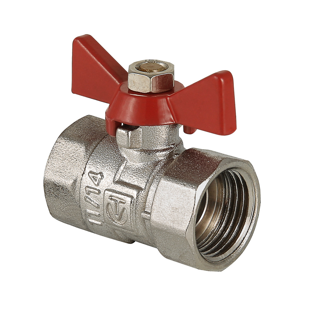 Кран шаровой VALTEC COMPACT с ручкой-бабочкой и внутренней резьбой VT.092.N