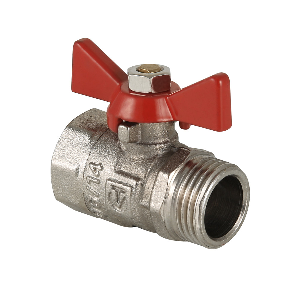 Кран шаровой VALTEC COMPACT с ручкой-бабочкой и внутренней–наружной резьбой VT.093.N